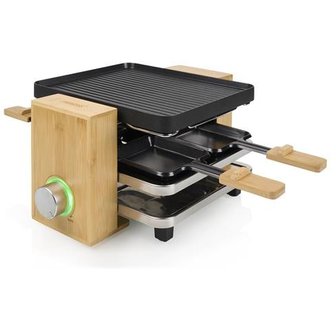 162950 griglia per raclette 4 persona (e) 800 W Nero, Legno - Foto 1