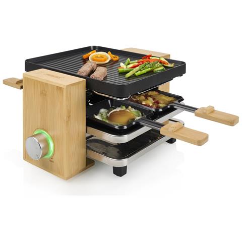 162950 griglia per raclette 4 persona (e) 800 W Nero, Legno - Foto 5