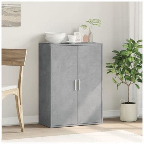 Credenza Grigio Cemento 60x31x84 Cm In Legno Multistrato - Foto 3