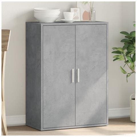 Credenza Grigio Cemento 60x31x84 Cm In Legno Multistrato - Foto 1