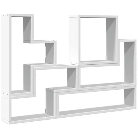Scaffale A Parete Bianco 90x12x64 Cm In Legno Multistrato - Foto 2