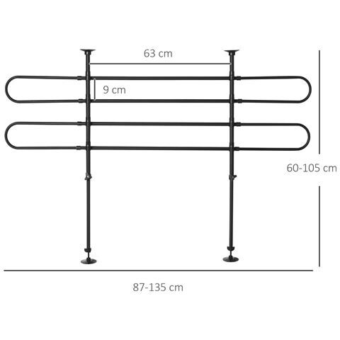 Griglia Di Protezione Regolabile Per I Animali Domestici Adatto A Ogni Auto Nero - Foto 2