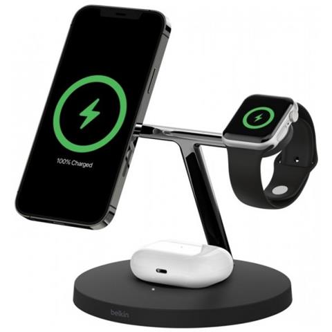 Pro 3-IN-1 Caricatore Wireless Con Magsafe 15W Nero - Foto 2