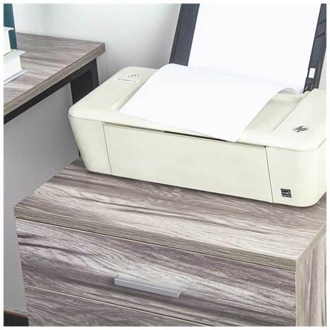Cassettiera Scrivania Ufficio Legno MDF Mobiletto Stampante 3 Cassetti Grigio - Foto 4