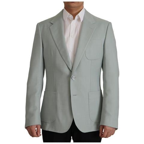 Blazer In Seta Cashmere Verde Chiaro - It48 - M - Foto 1