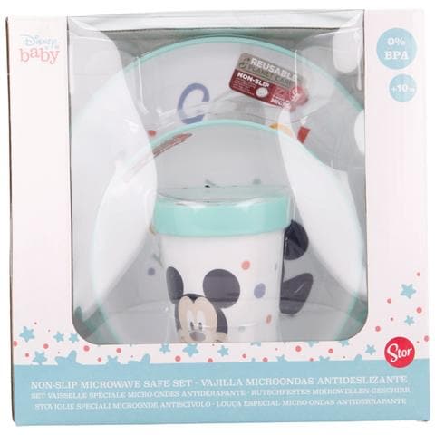 Non-slip microwave safe set set piatto per bambini Multicolore, Bianco - Foto 1