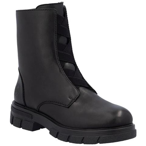 Black Casual Closed Ladies Mid Height Boots Stivaletti Pelle Scarpe Donna Nero Eu 39, Z9179-00 - Foto 1