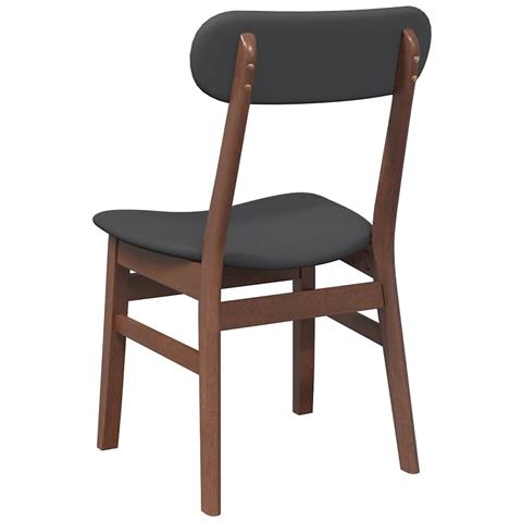 Sedie da Pranzo con Cuscini 2pz Marrone Legno Massello di Hevea - Foto 10