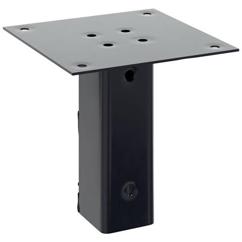 Basi per Pali Quadrati 4 pz 51x51 mm Acciaio Verniciato Polvere - Foto 2