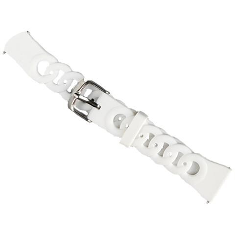 Cinturino Per Orologio In Silicone - Compatibile Con Samsung E Huawei White M - Foto 2