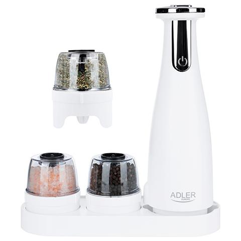 AD 4449W macina sale e pepe Set macina sale e pepe Acciaio, Bianco - Foto 1