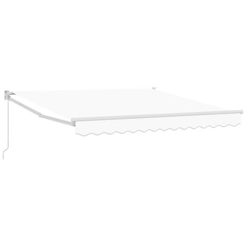 Ombrellone Retrattile Manuale Bianco 300x250 cm, Tessuto di Ricambio per Ombrellone  per Telaio 3x2,5 m Bianco - Foto 1