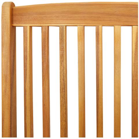 Sedia da Giardino Pieghevole con Cuscino Grigio 8 pezzi in Legno Massello di Acacia - Foto 9