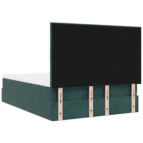 Struttura Letto Pouf con Materassi 140x200 cm in Velluto - Foto 9