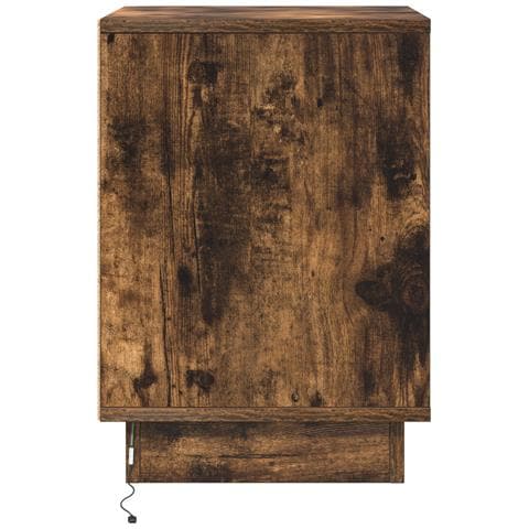 Comodini con luci LED 2 pezzi Rovere affumicato 39x34.5x50 cm - Foto 9