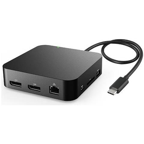 GLB232003 replicatore di porte e docking station per laptop Cablato USB 2.0 Type-C Nero - Foto 1