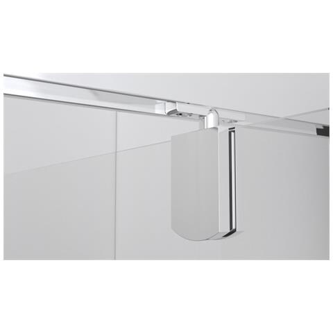 Box Doccia 2 Lati 80x80 Cm Fisso + Due Battenti H195 Cm Iole Cromato - Foto 2