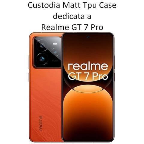 Custodia Tpu Silicone Cover Case Per Realme Gt 7 Pro Black - Foto 2