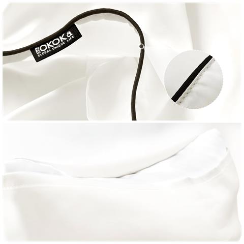 Federe Di Raso Lussuose Set Da 2 Pezzi 80x80 Cm Bianche - Foto 2