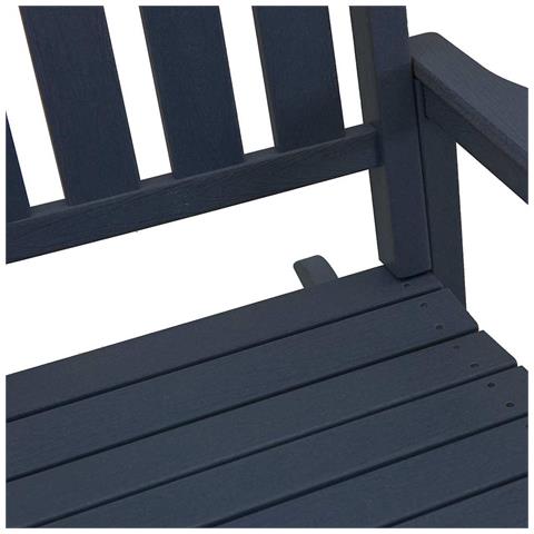 Sedia a dondolo da giardino 2 pcs Navy 70 x 92 x 108cm Plastica - Foto 9