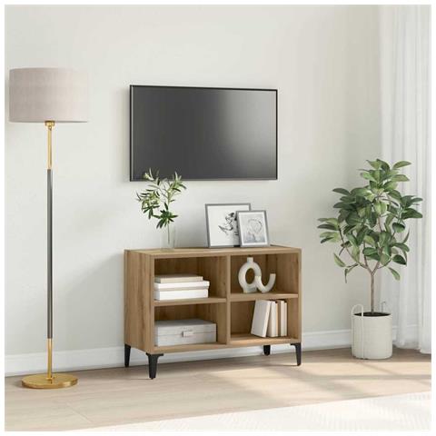 Mobile TV Marrone 69.5 x 30 x 50 cm Legno multistrato - Foto 2