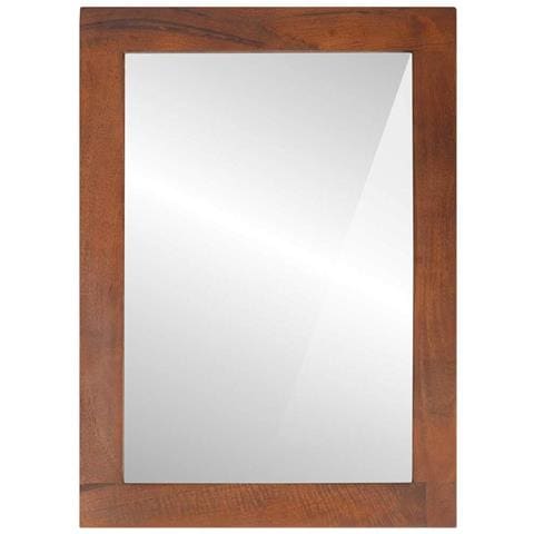 Specchio con specchio marrone e argento 50 x 70 cm - Foto 2