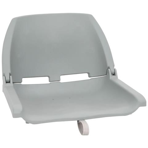 Set Sedile Barca Pieghevole 4pz Senza Cuscino Grigio 48x51x41cm - Foto 2