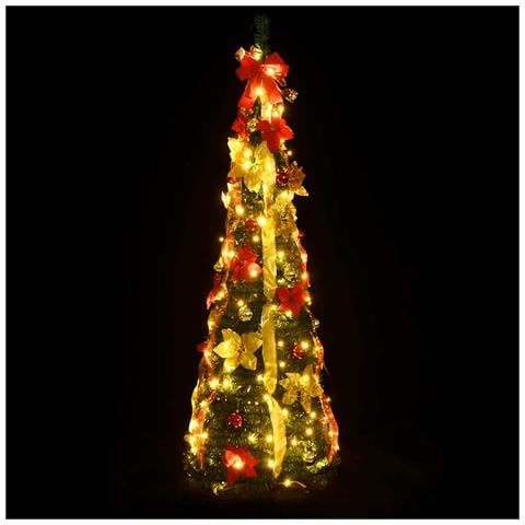 Lusso Casadino -  Albero Di Natale Artificiale Pop-up Con 100 Led Verde 150 Cm - Foto 1