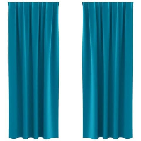 Tende con tende 2 pcs Turchese 245x140cm Poliestere - Foto 1