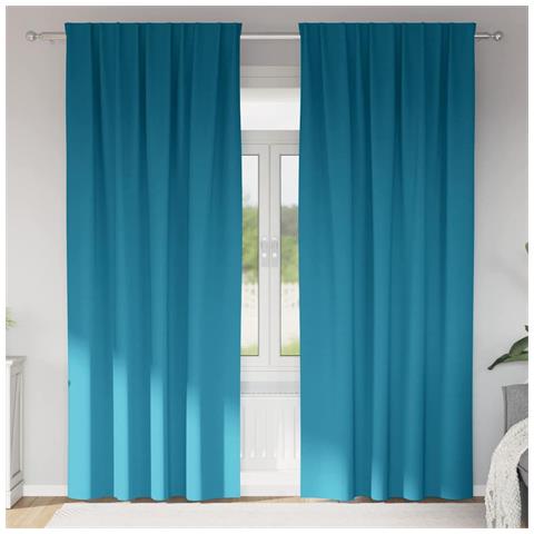 Tende con tende 2 pcs Turchese 245x140cm Poliestere - Foto 2