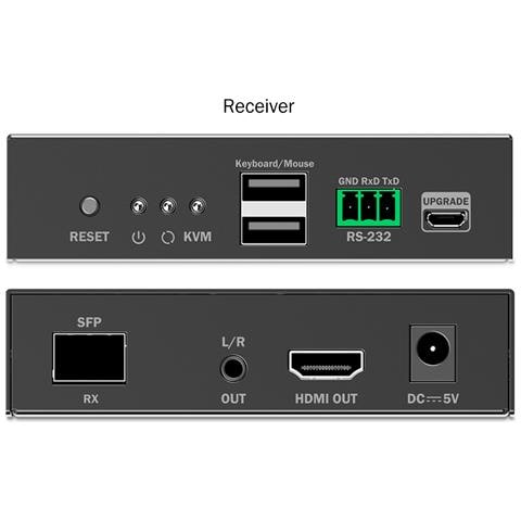 Set di estensori KVM IP in fibra HDMI, 4K / 60Hz - Foto 4