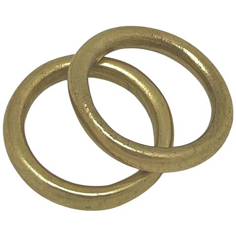 Fede Nuziale Per Coppia, Zama Placcata Oro (ottone) - Foto 5