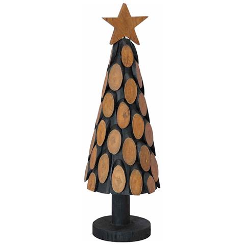 Albero di Natale Marrone 60 cm Legno massello di teak - Foto 1