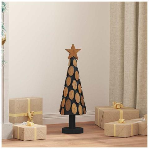 Albero di Natale Marrone 60 cm Legno massello di teak - Foto 2