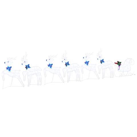 Renne LED 7 pcs Bianco Tessuto - Foto 1