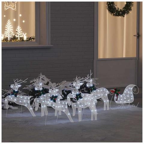 Renne LED 7 pcs Bianco Tessuto - Foto 2