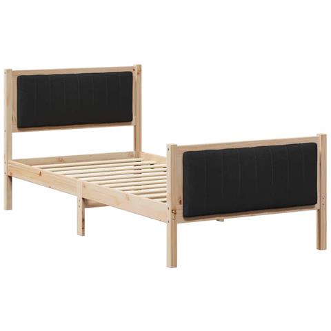 Struttura del Letto con testiera Marrone e nero 90 x 200 cm - Foto 1