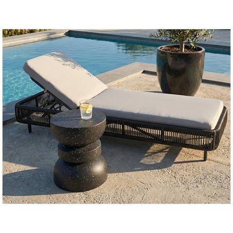 Tavolino Faliro 37 Cm 37 Cm Effetto Terrazzo Terrazzo Nero - Foto 1