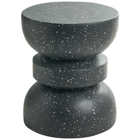 Tavolino Faliro 37 Cm 37 Cm Effetto Terrazzo Terrazzo Nero - Foto 2