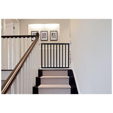 Safetots Cancelletto Di Sicurezza Top Of Stairs Per La Parte Superiore Delle Scale, Fissaggio A Vite, In Legno, Nero, 63,5cm - 105,5cm - Foto 2