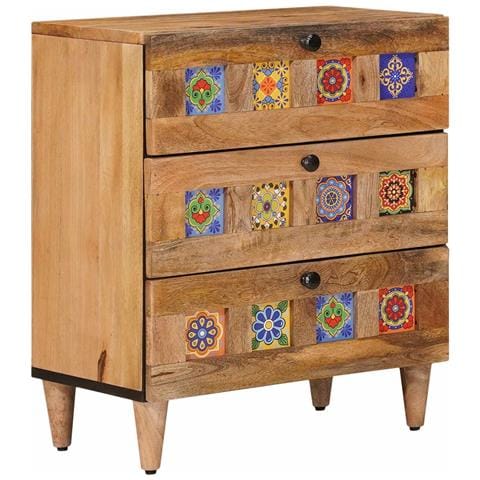 Armadio da Notte con cassetto Naturale 50 x 33 x 62 cm - Foto 1