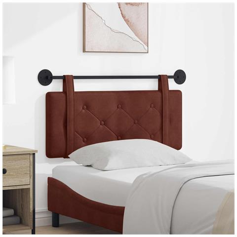 Testata appesa Marrone Lucido 100 cm PU Antico - Foto 2
