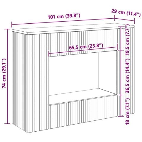 Tavolo consolle Rigato Legno vecchio 101 x 29 x 74 cm - Foto 9