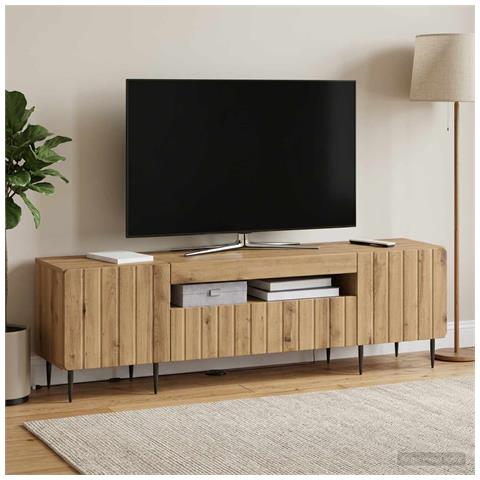 Mobile TV LED Rovere Artigianale Legno ingegnerizzato - Foto 2