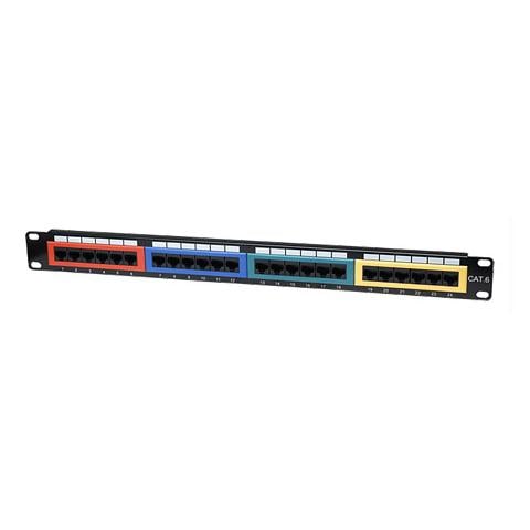 I-PP 24-C6-CL - Pannello Patch UTP 24 porte Cat. 6 Codifica Colorata - Foto 1