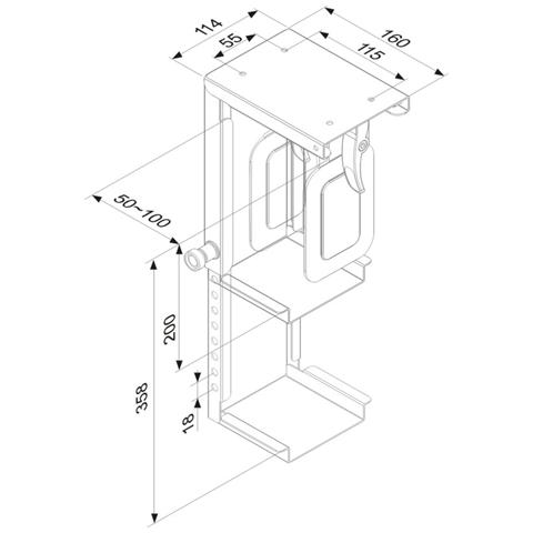 Supporto da Scrivania CPU-D075BLACK per PC - Foto 5