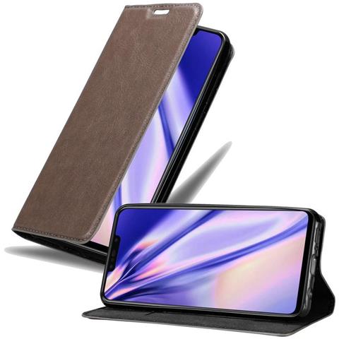 Custodia Compatibile Con Huawei P Smart Plus In Bruno Caffè - Coperchio Protettiva Con Chiusura Magnetica, Funzione Stand E Tasca Per Le Carte - Foto 1