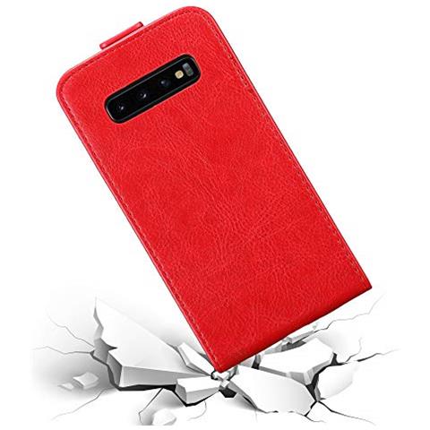 Custodia Compatibile Con Samsung Galaxy S10 In Rosso Mela - Coperchio Protettivo In Design Flip Con Chiusura Magnetica - Foto 2
