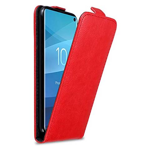 Custodia Compatibile Con Samsung Galaxy S10 In Rosso Mela - Coperchio Protettivo In Design Flip Con Chiusura Magnetica - Foto 1