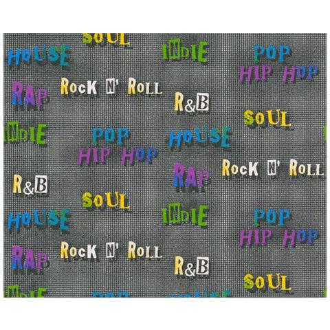 , 936233, 936 233 Ragazzi E Ragazze 4 Modello Carta Da Parati Di Musica, Colorato / metallizzato / nero - Foto 2